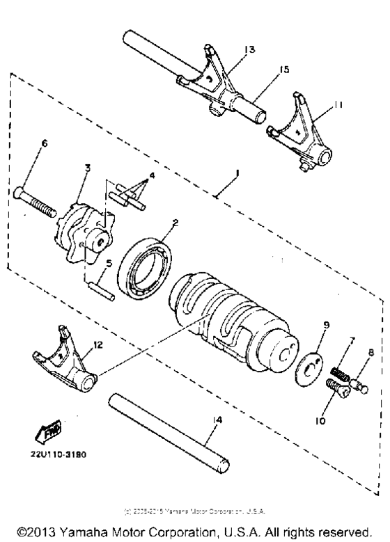 XV500K Shift cam-fork
