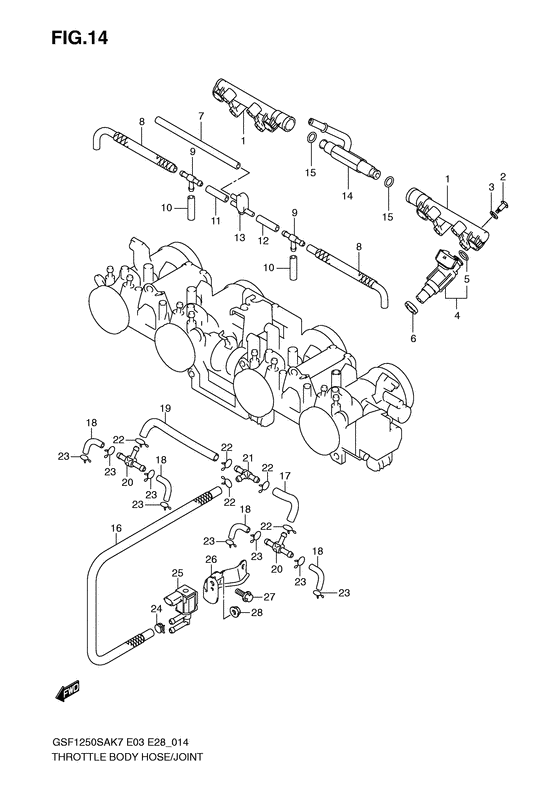 Throttle body hose/joint