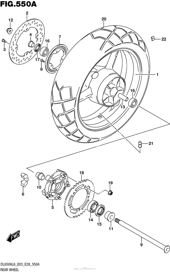 Rear Wheel (Dl650Al6 E28)