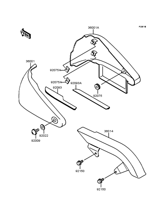VN400 Боковые обтекатели