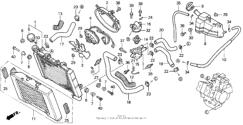 VF750CD Радиатор