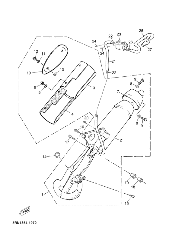 YN50 Выхлопная система