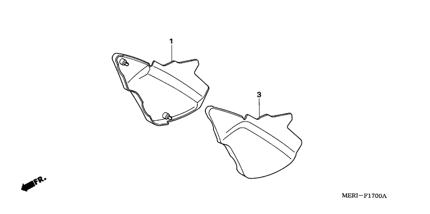 CBF600S (ABS) Боковая крышка