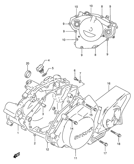 Crankcase cover ass`y  (v