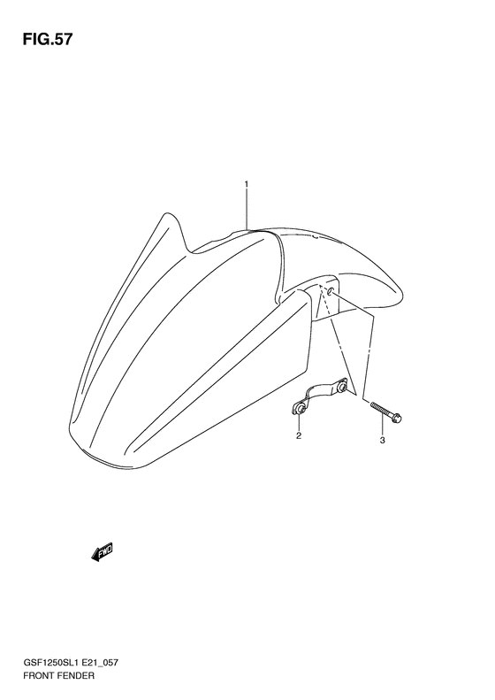 GSF1250S (ABS) Переднее крыло