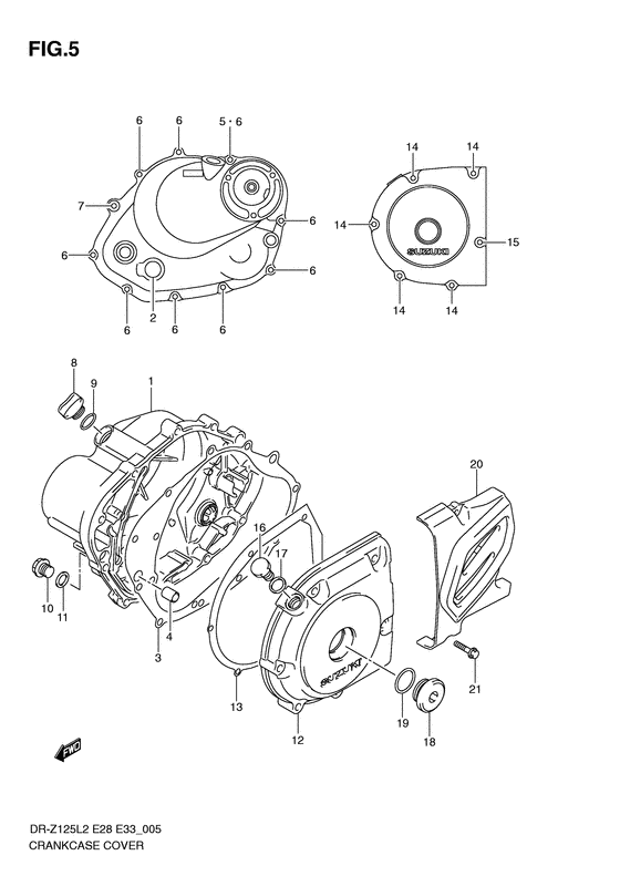 Crankcase cover ass`y  (v