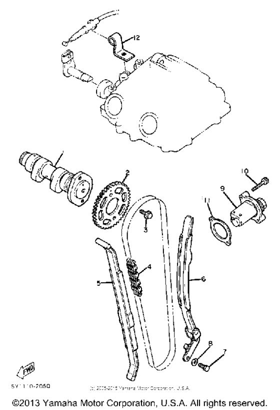 XT550K Цепь механизма газораспределения