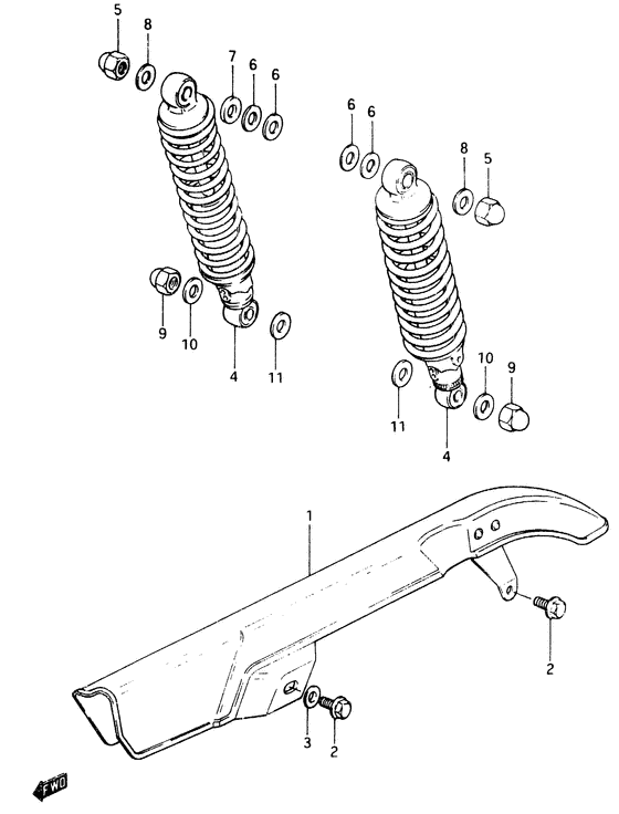 Chain case - shock absorber