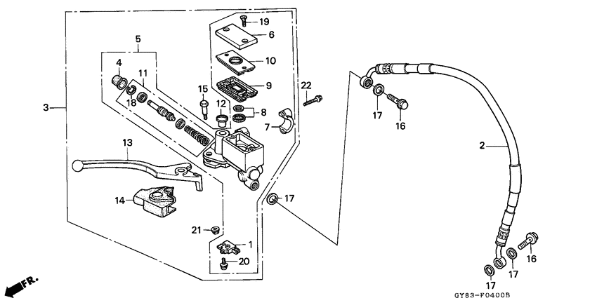 Fr. brake master cylinder