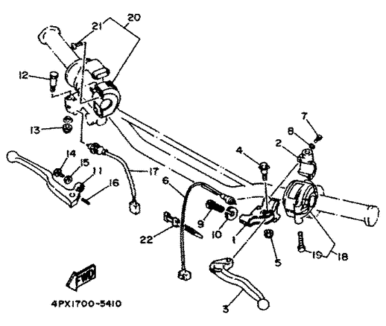 Handle switch. lever