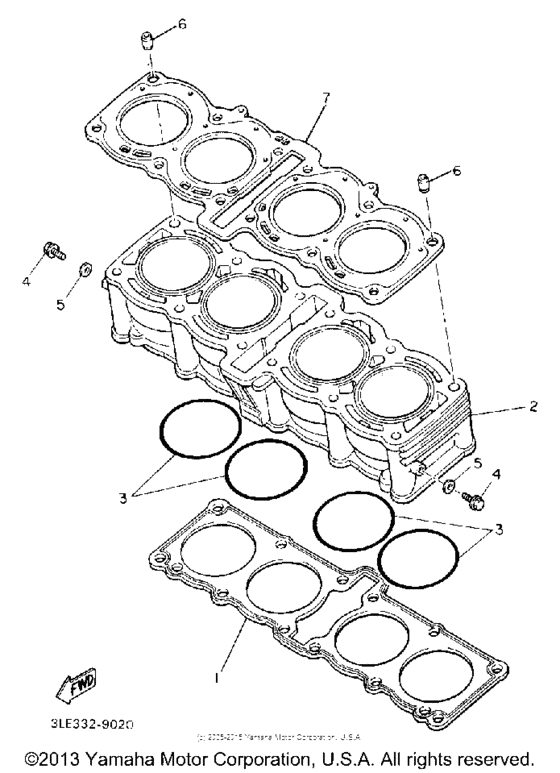 FZR1000E Цилиндры