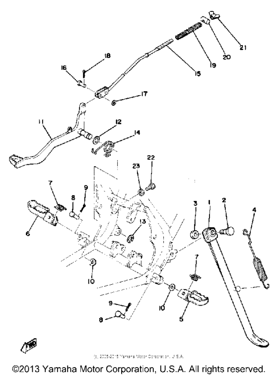 Stand - footrest - brake pedal