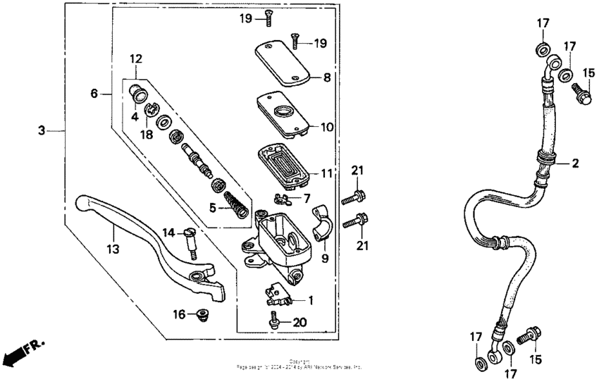 Fr. brake master cyl.