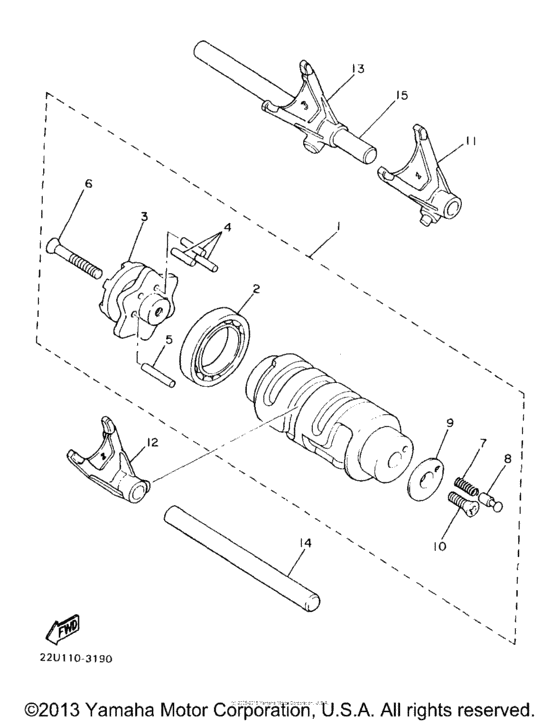 XV535K Вилки переключения