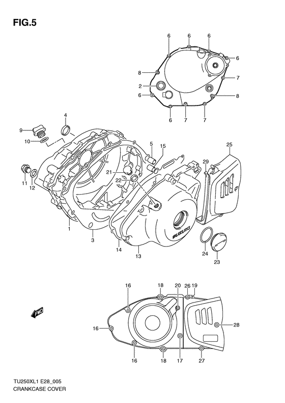Crankcase cover ass`y  (v