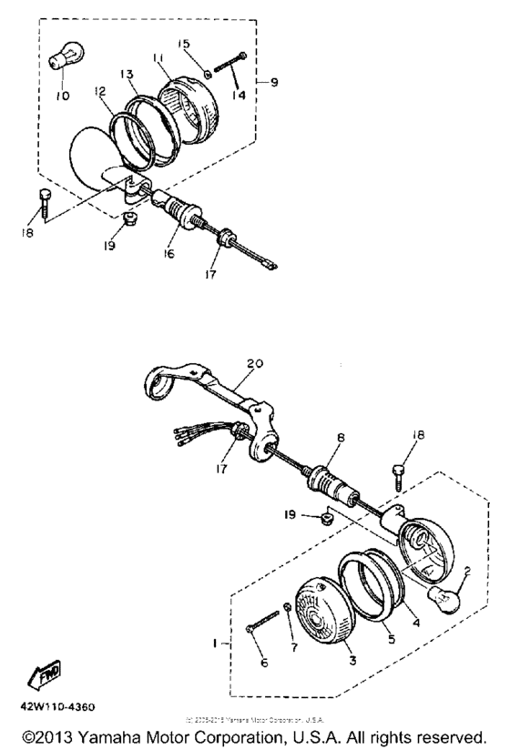 XJ700SC Поворотники