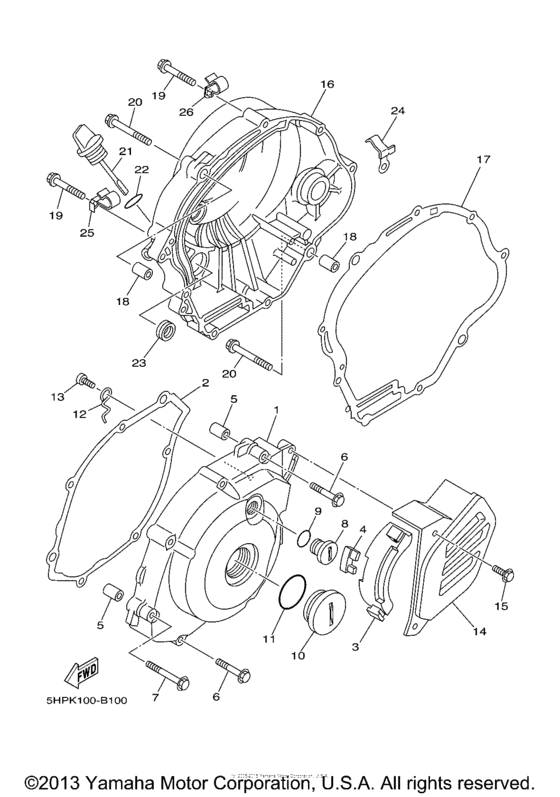 TTR125ER Боковые крышки