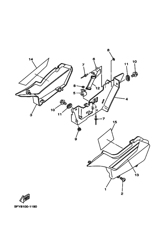 TW200E Боковая крышка