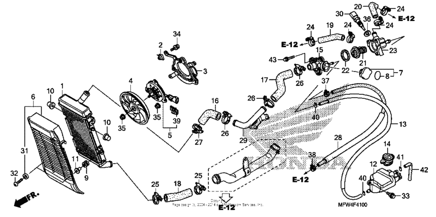VT1300CS (ABS) Радиатор