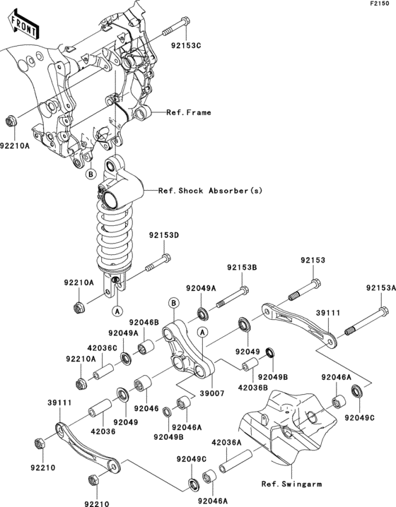 ZX1400 Задняя подвеска