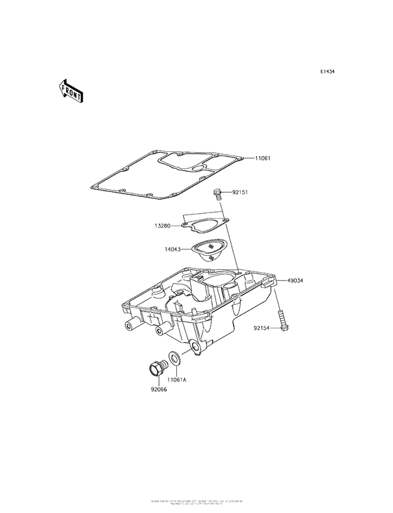 KLE650 Маслянный поддон