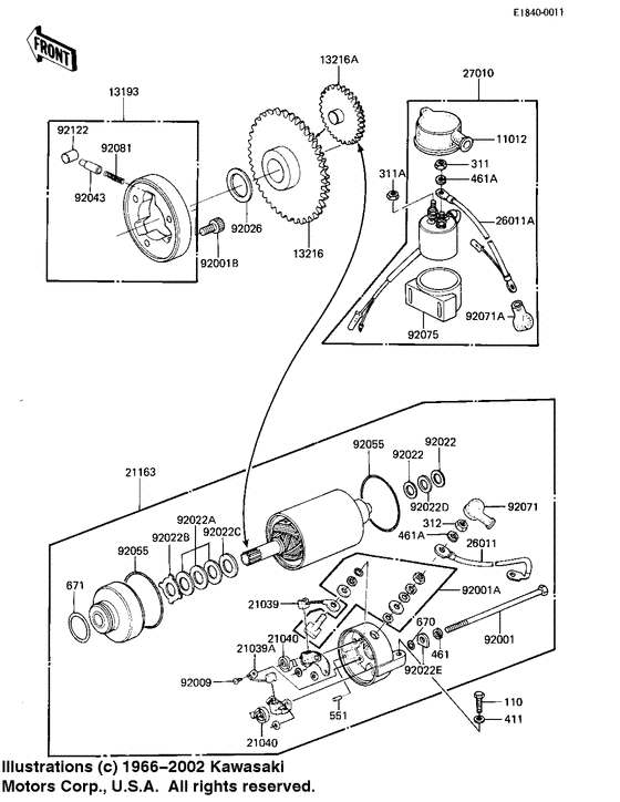 Starter motor/starter clutch