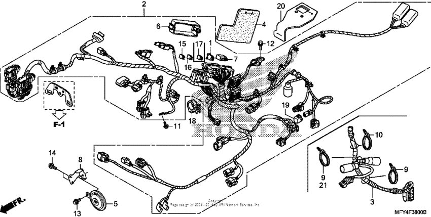 Wire harness + horn