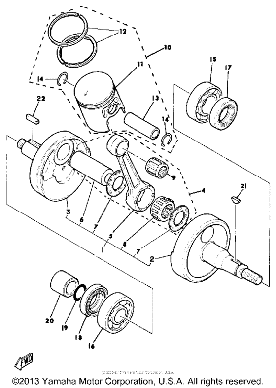 Crankshaft-piston