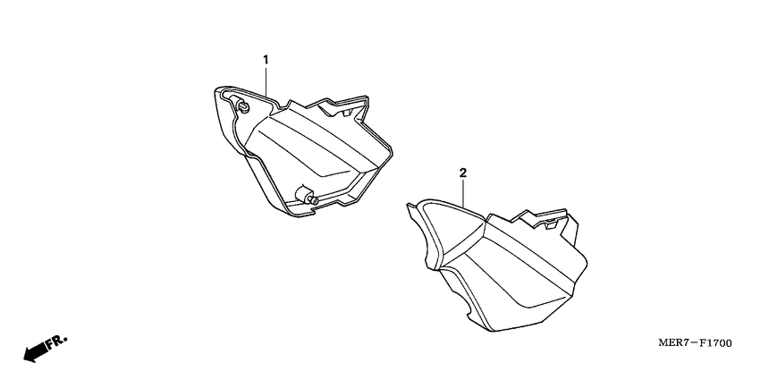 CBF600S (ABS) Боковая крышка
