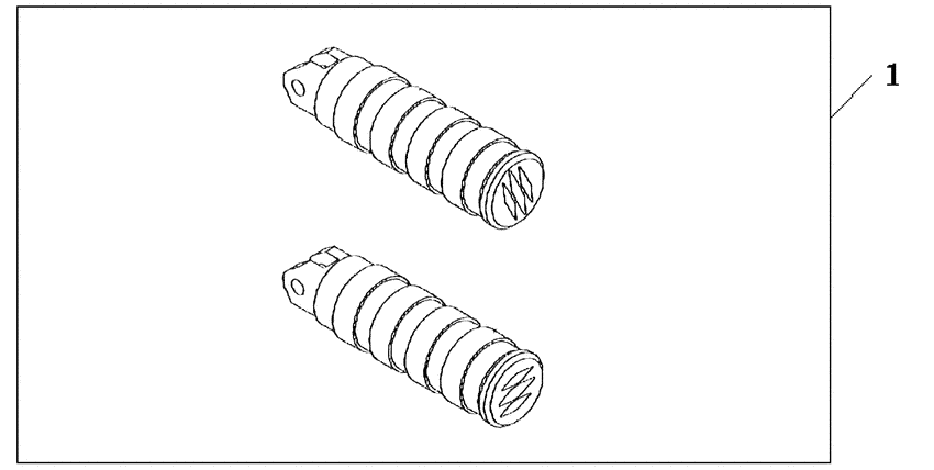 VT1100C2 Rider foot peg r&l