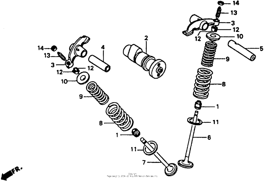 XR80R Распределительный вал