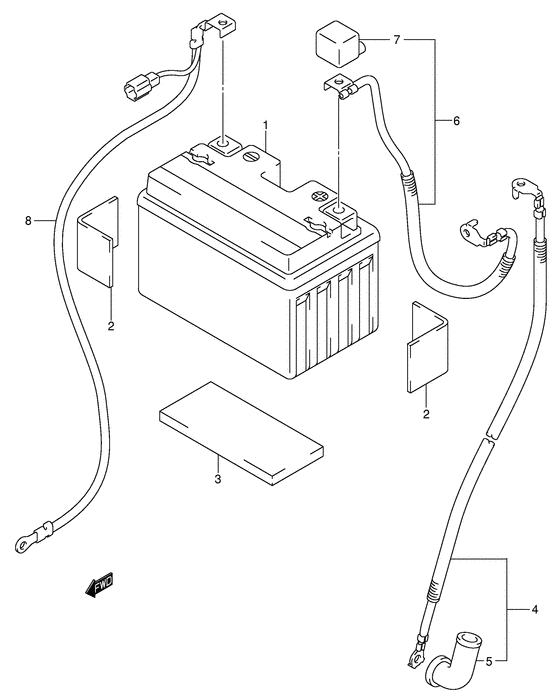 GSX-R600U1 Аккумулятор