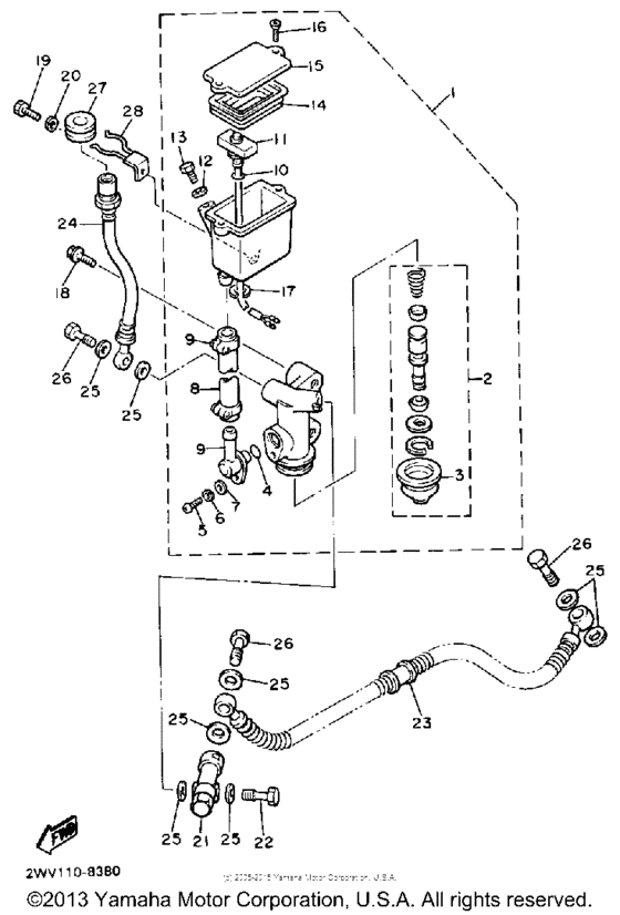 XVZ13U Задний торм цилиндр