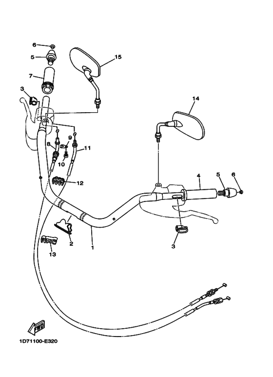 Steering handle & cable