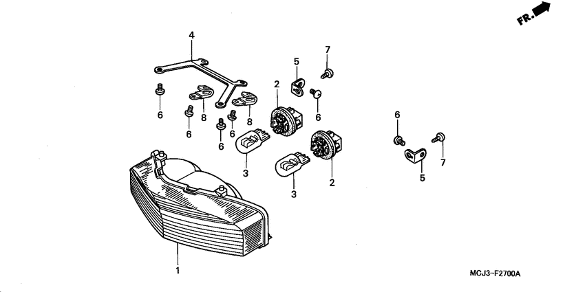 CBR900RR Taillight unit ass`y