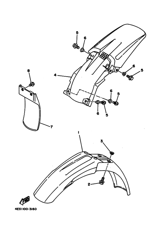 YZ80 YZ80F Крыло
