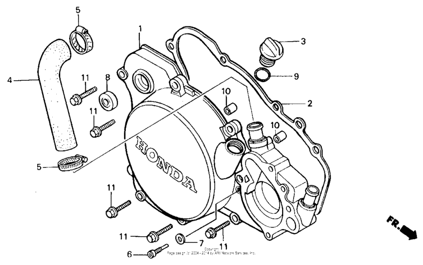 Right crankcase cover 84-86