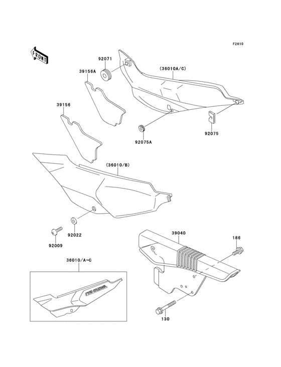 Side covers/chain cover(kle500-a1)