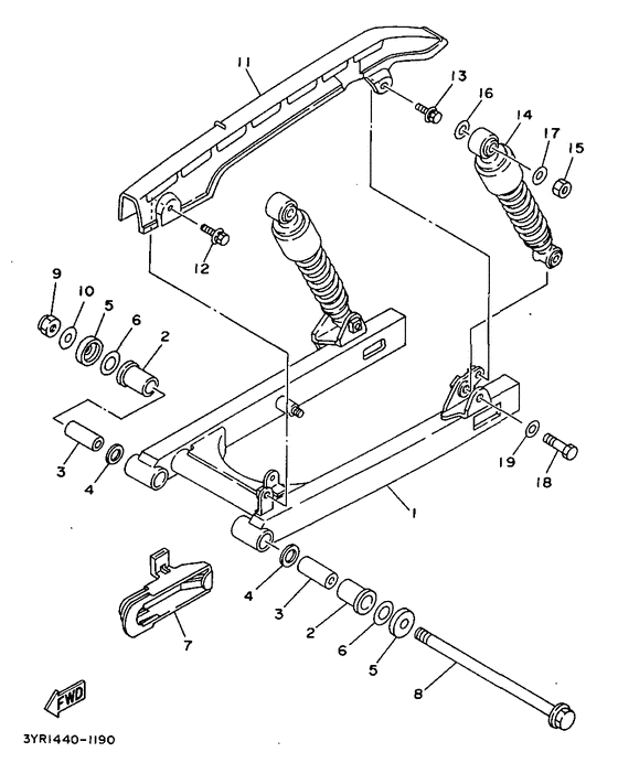 V110ZE Rear arm. suspension