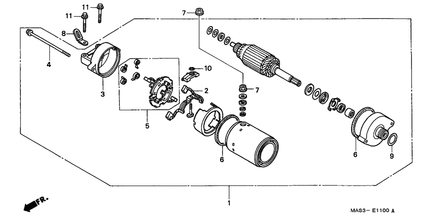CBR900RR Стартерный мотор