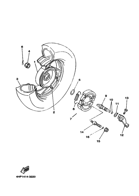 Rear wheel complete assy