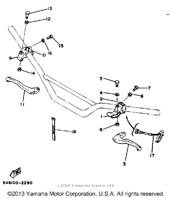 YZ490J Handle switch-lever