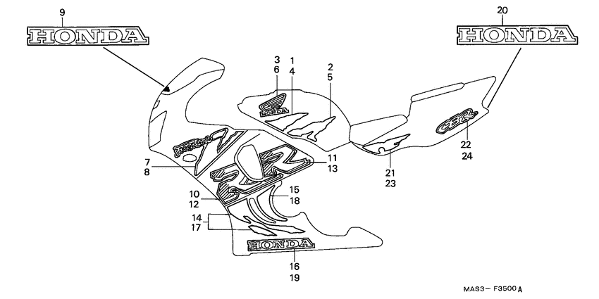 CBR900RR Stripe / mark
