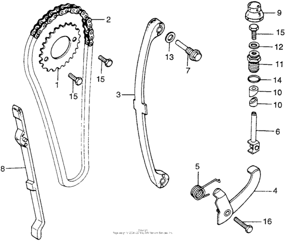 Cam chain + tensioner