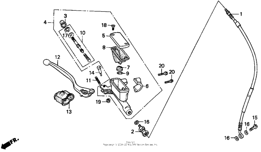 Fr. brake master cyl. 96-97