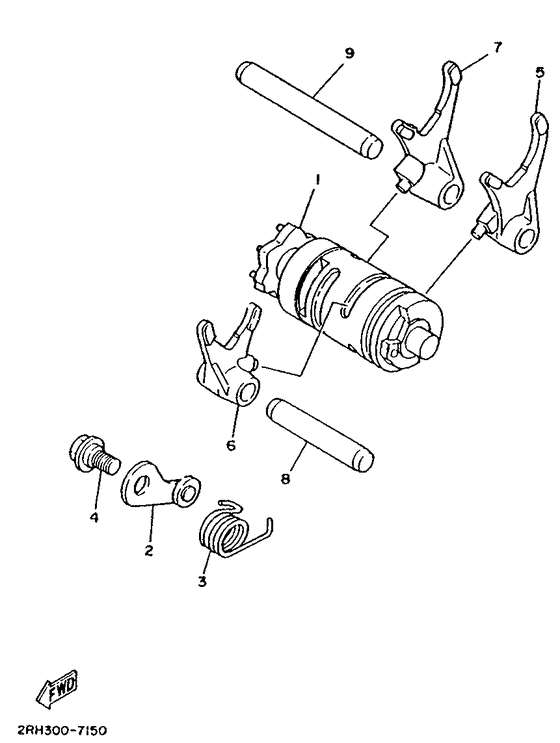 Shift cam. fork