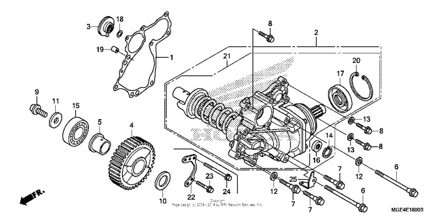 Side gear case