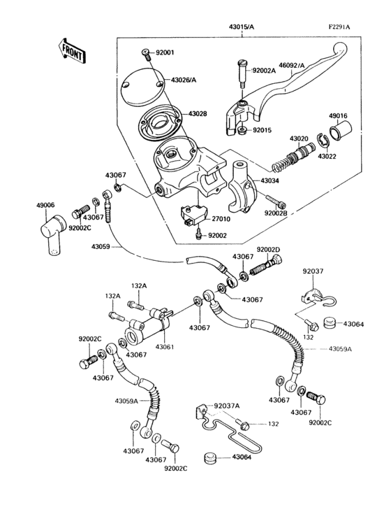 Front master cylinder(vn750-a7/a8/a9)