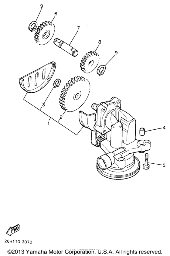 XVZ13AHC Масляный насос