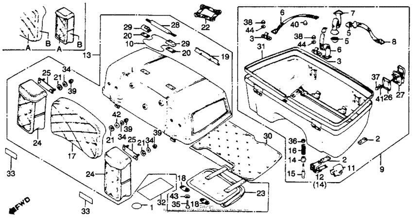 Gl1100a rear trunk